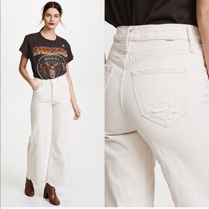 MOTHER Tomcat Roller Chew Wideleg White sz 30